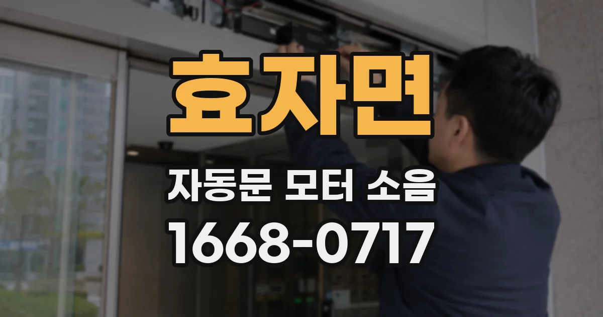 효자면 자동문 모터 소음