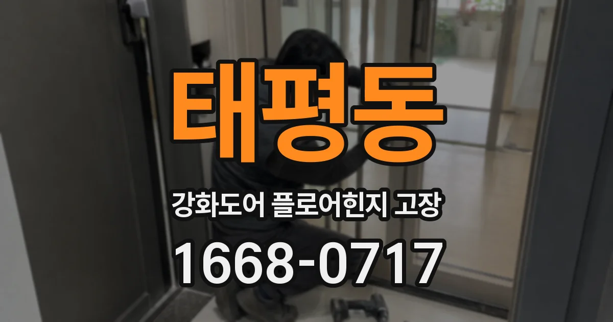 태평동 강화도어 플로어힌지 고장