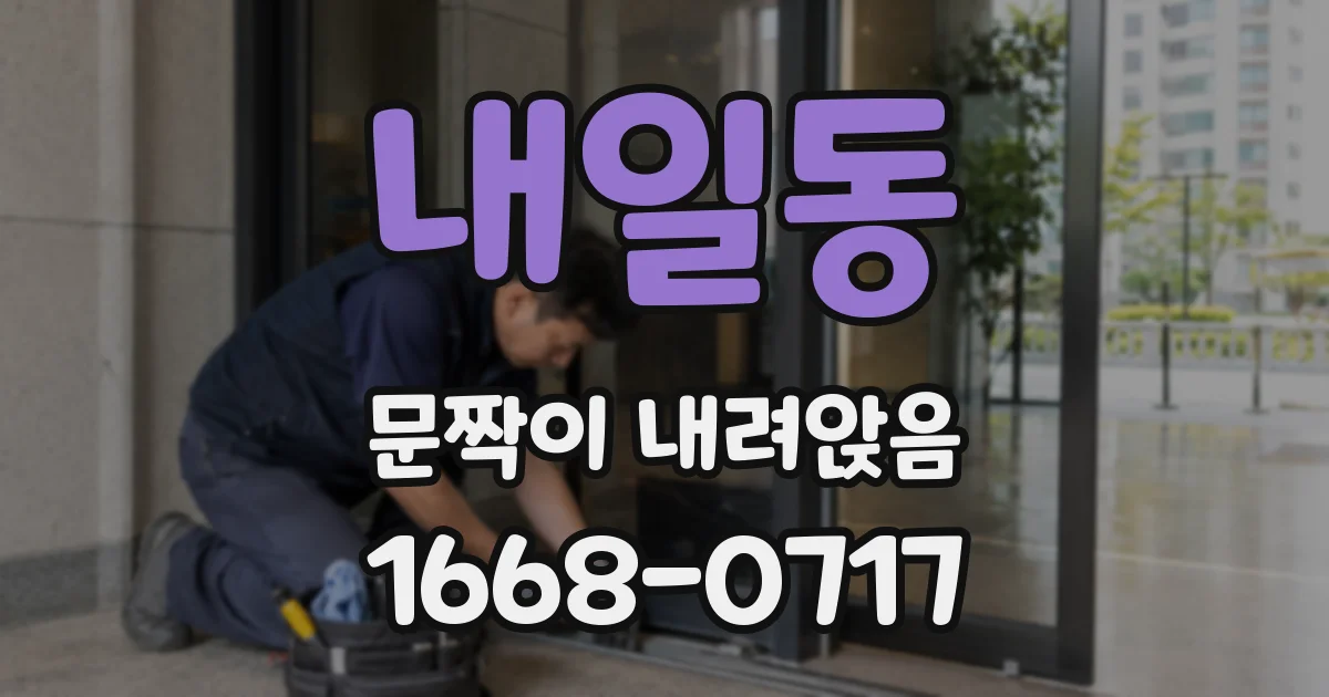 내일동 문짝이 내려앉음