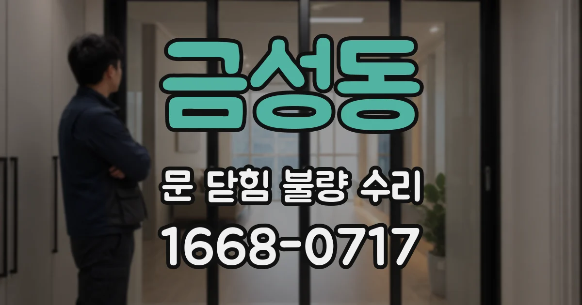 금성동 문 닫힘 불량 수리