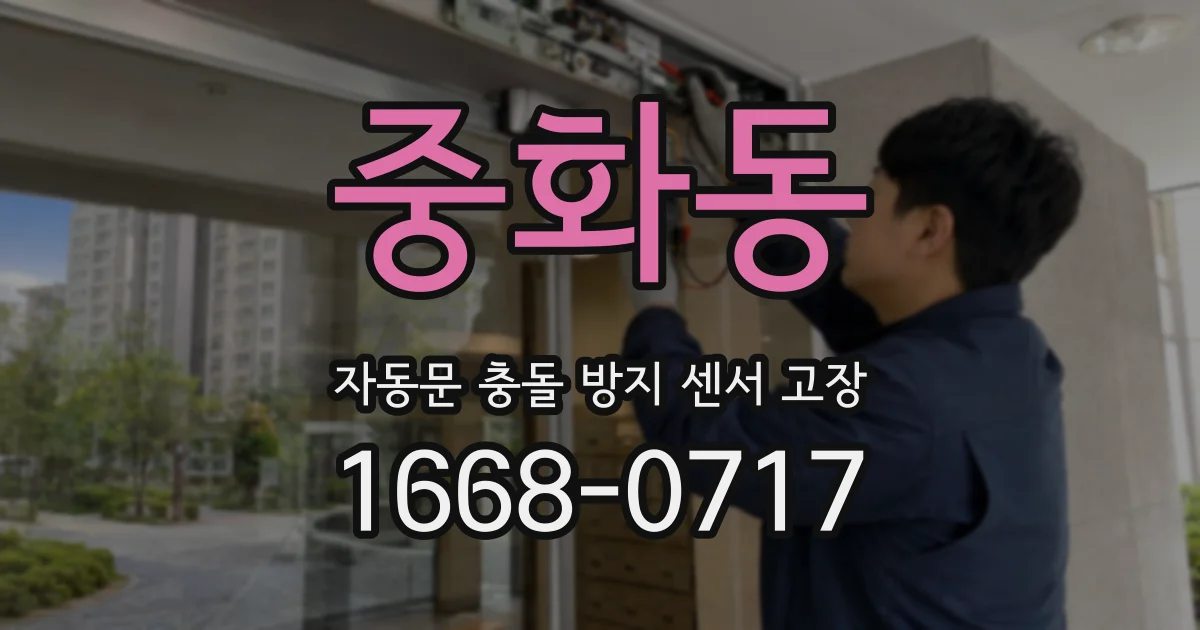 중화동 자동문 충돌 방지 센서 고장