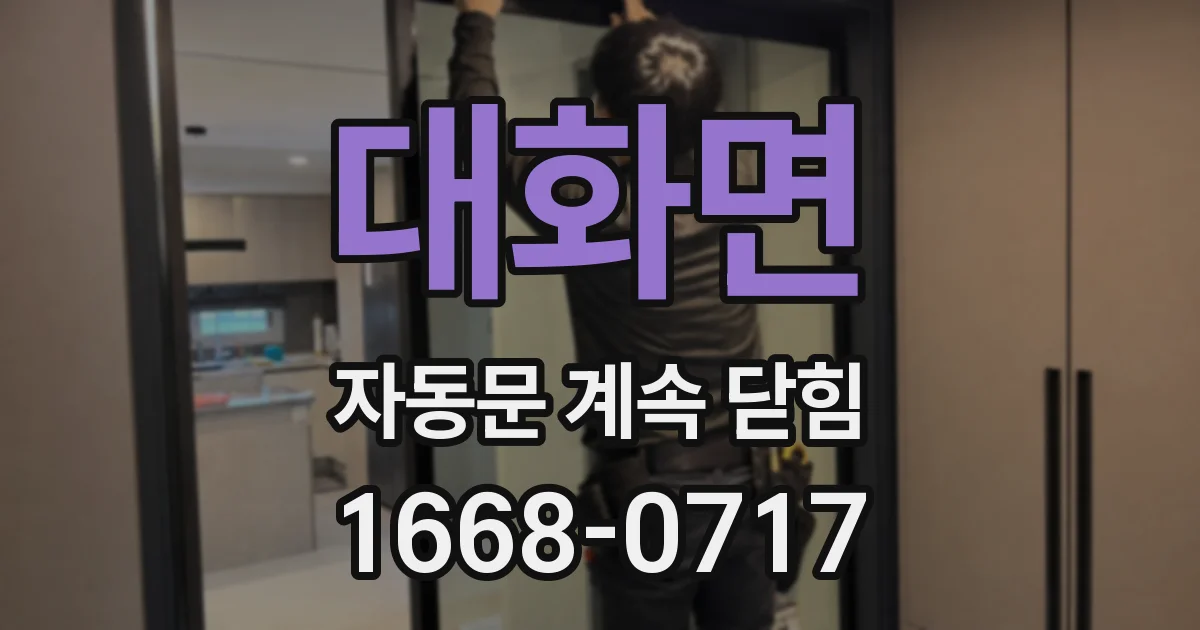 대화면 자동문 계속 닫힘