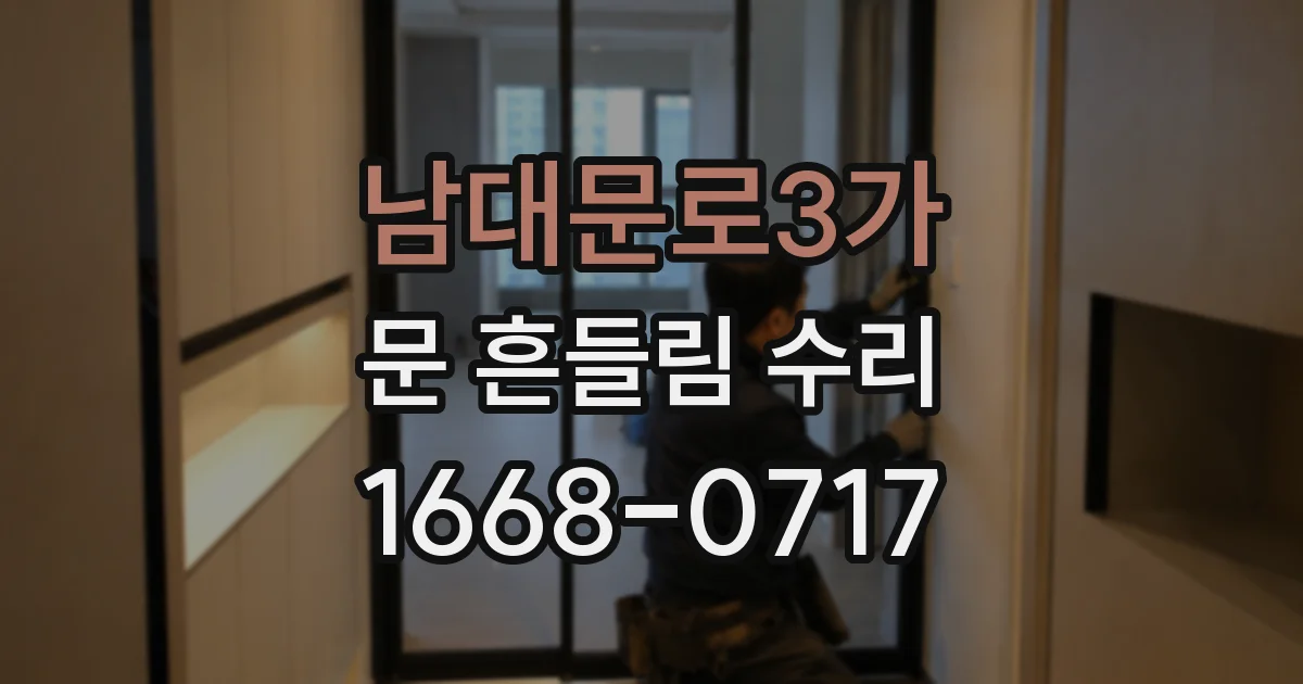 남대문로3가 문 흔들림 수리