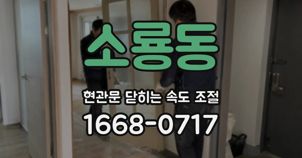 소룡동 현관문 닫히는 속도 조절