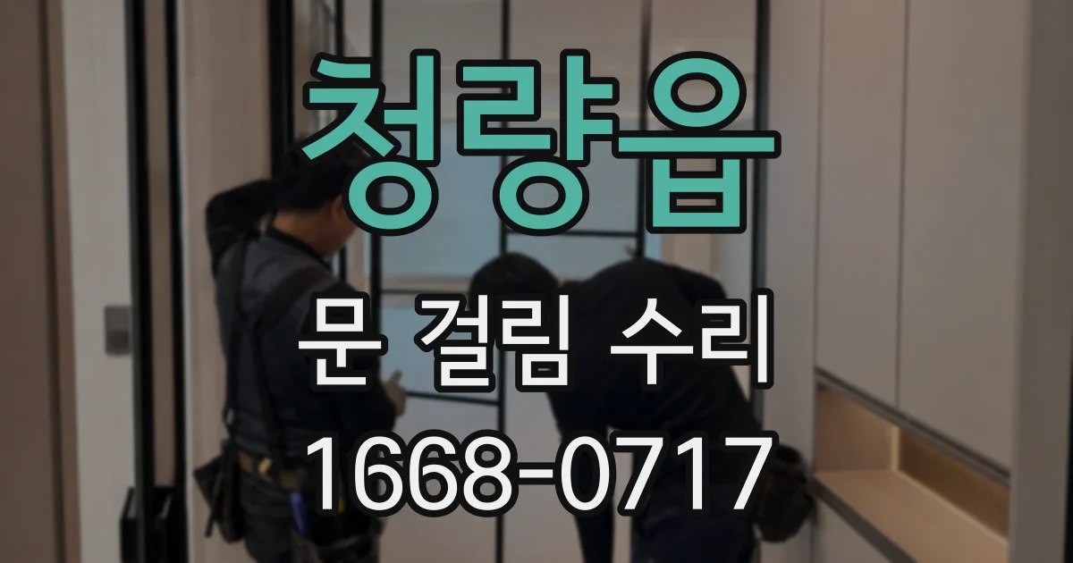 청량읍 문 걸림 수리