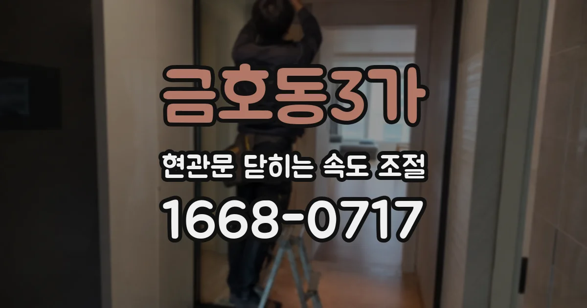 금호동3가 현관문 닫히는 속도 조절