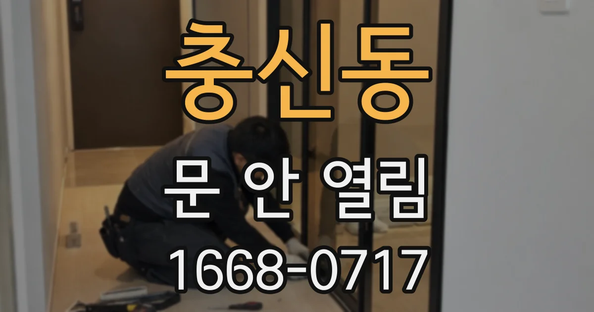 충신동 문 안 열림