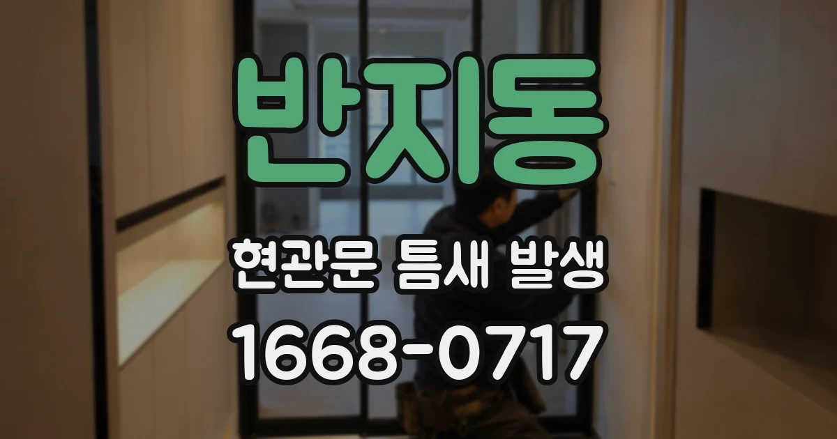 반지동 현관문 틈새 발생