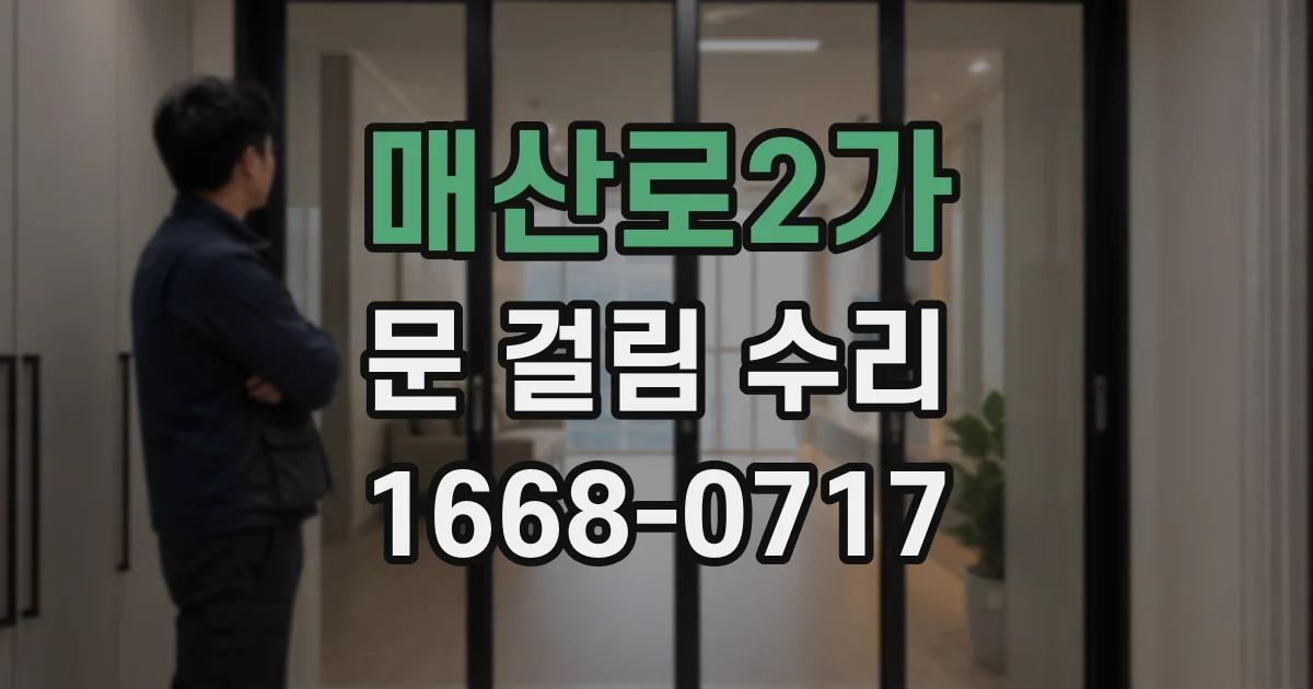 매산로2가 문 걸림 수리