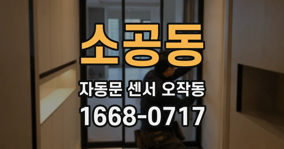소공동 자동문 센서 오작동