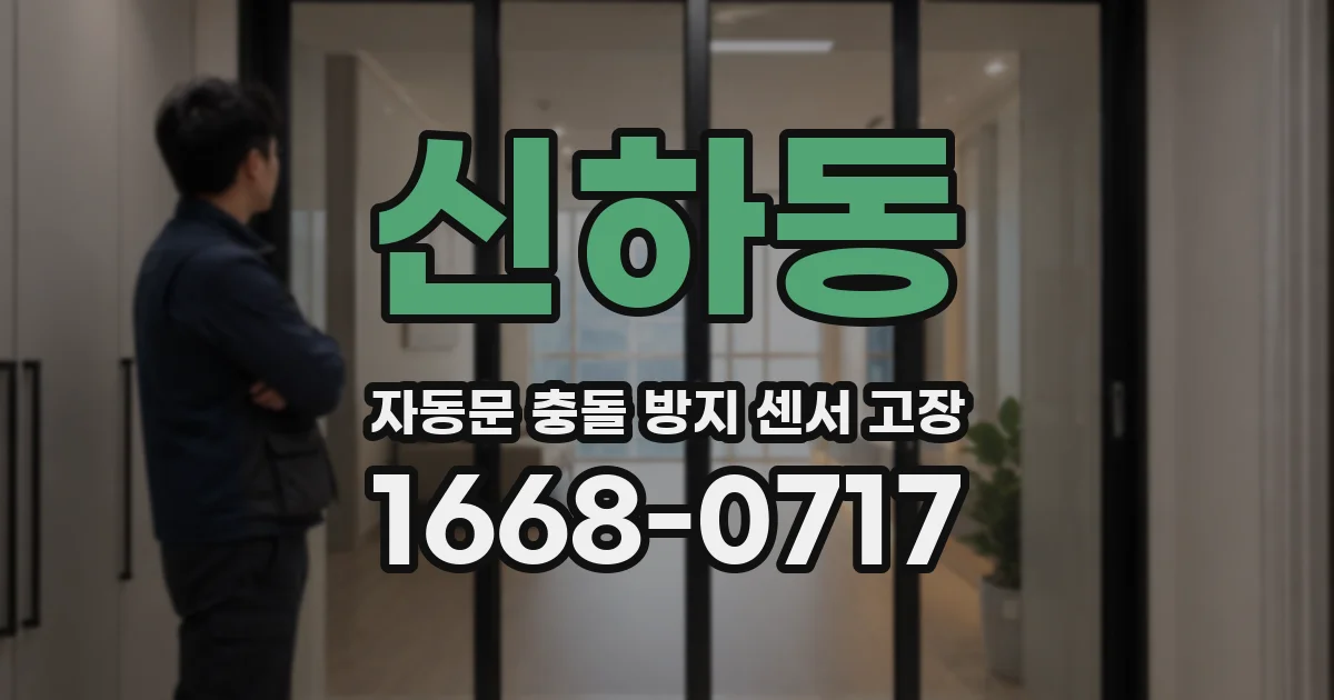 신하동 자동문 충돌 방지 센서 고장