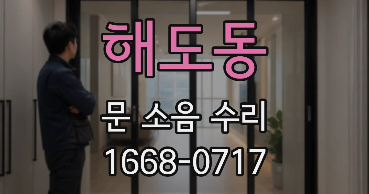 해도동 문 소음 수리