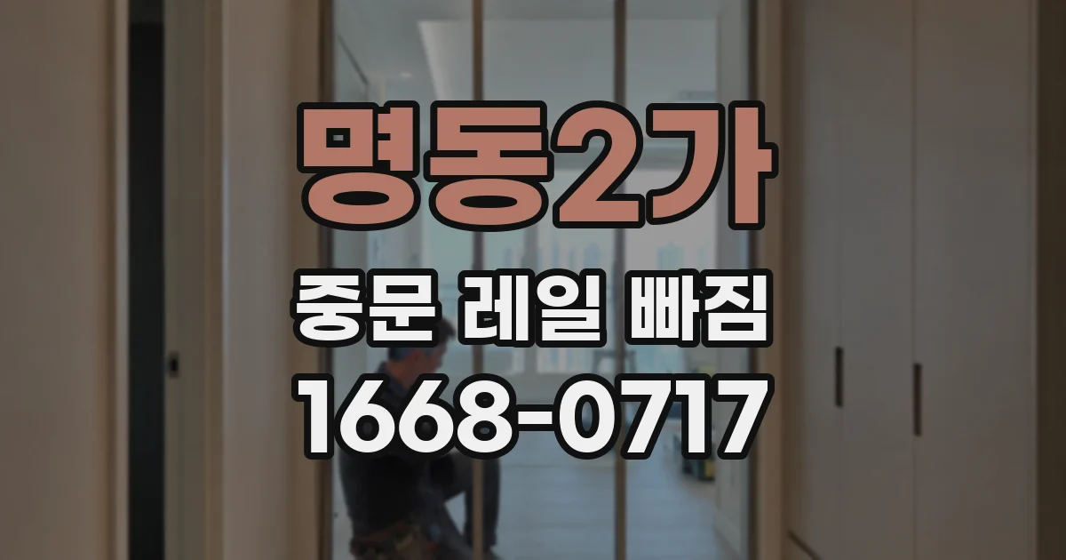 명동2가 중문 레일 빠짐
