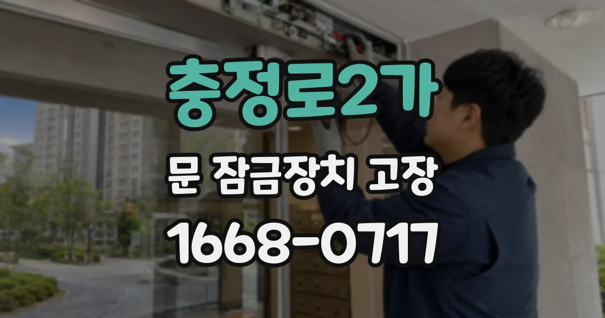 충정로2가 문 잠금장치 고장