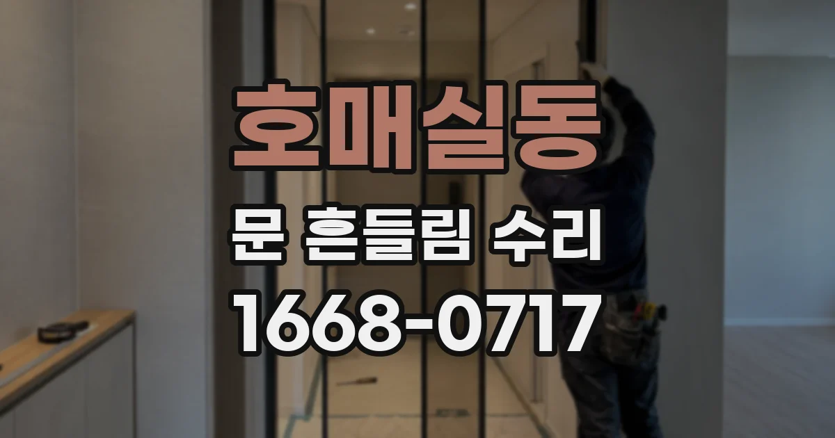 호매실동 문 흔들림 수리