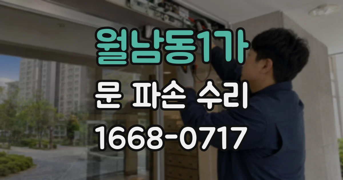 월남동1가 문 파손 수리