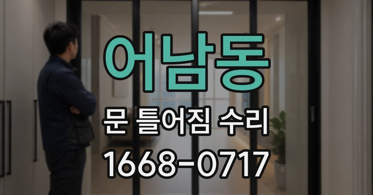 어남동 문 틀어짐 수리
