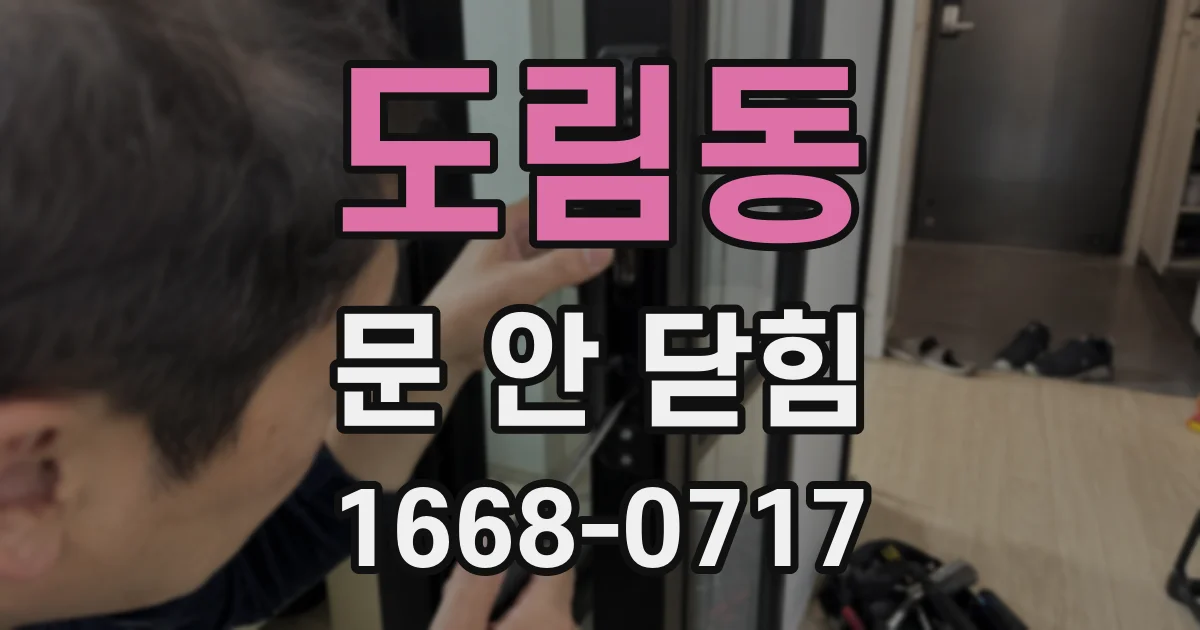 도림동 문 안 닫힘