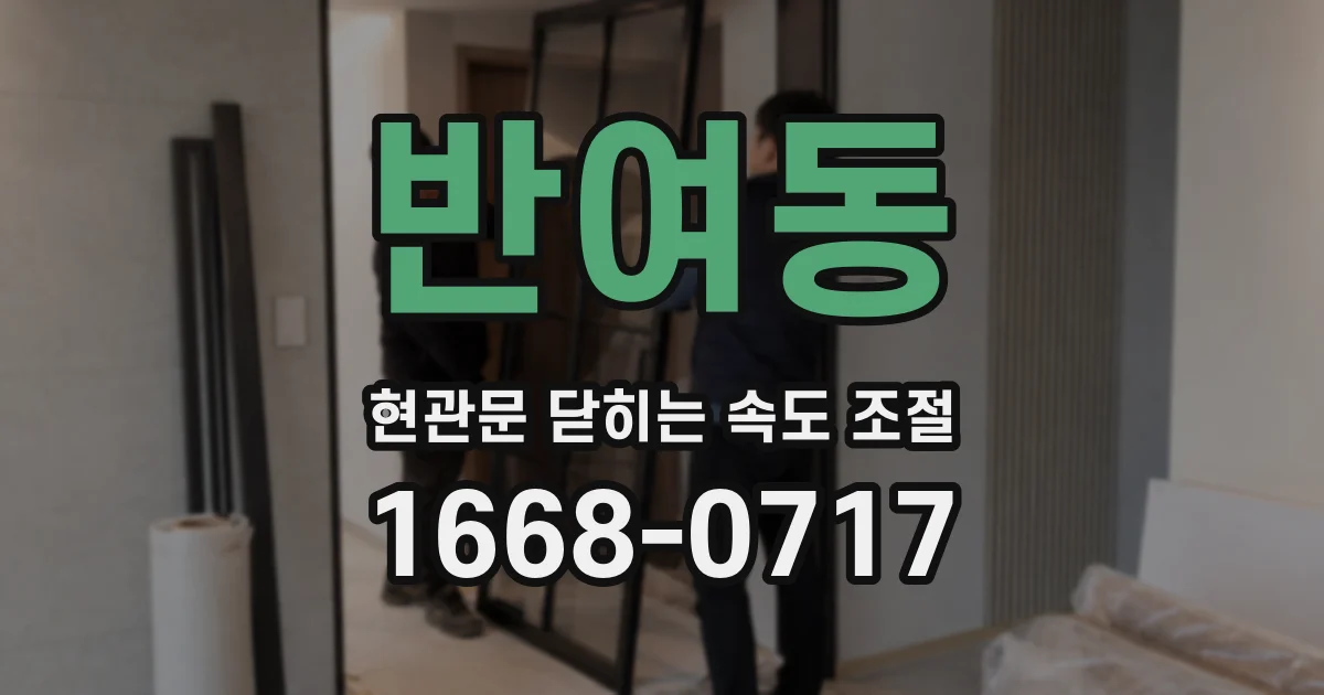반여동 현관문 닫히는 속도 조절