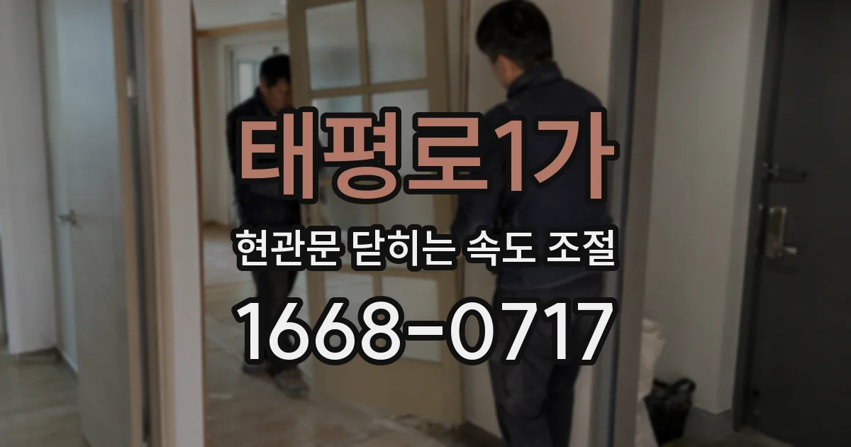 태평로1가 현관문 닫히는 속도 조절