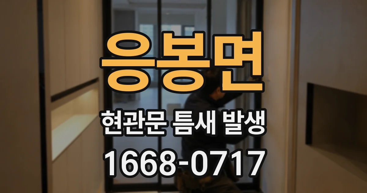 응봉면 현관문 틈새 발생