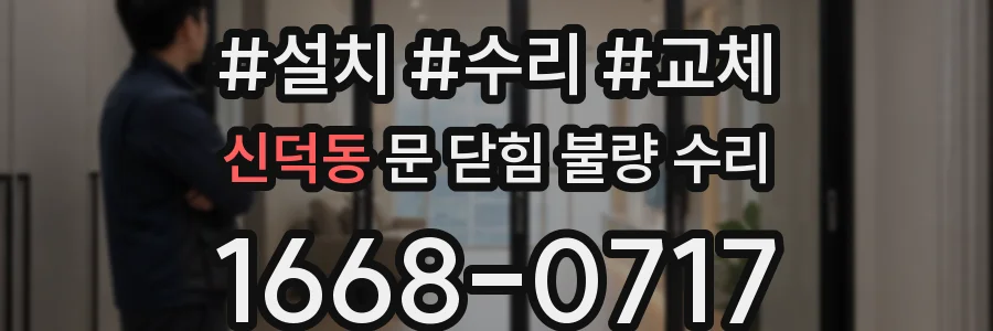 신덕동 문 닫힘 불량 수리