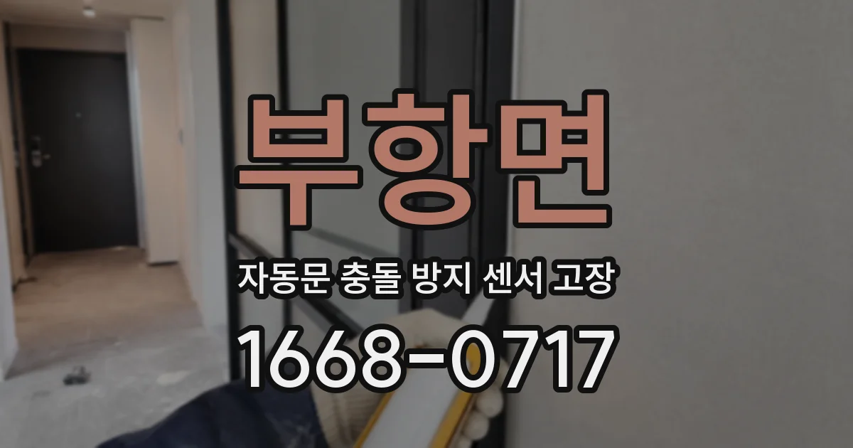 부항면 자동문 충돌 방지 센서 고장