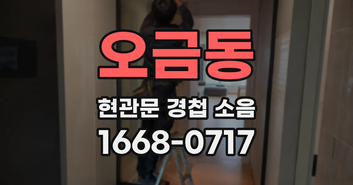 오금동 현관문 경첩 소음