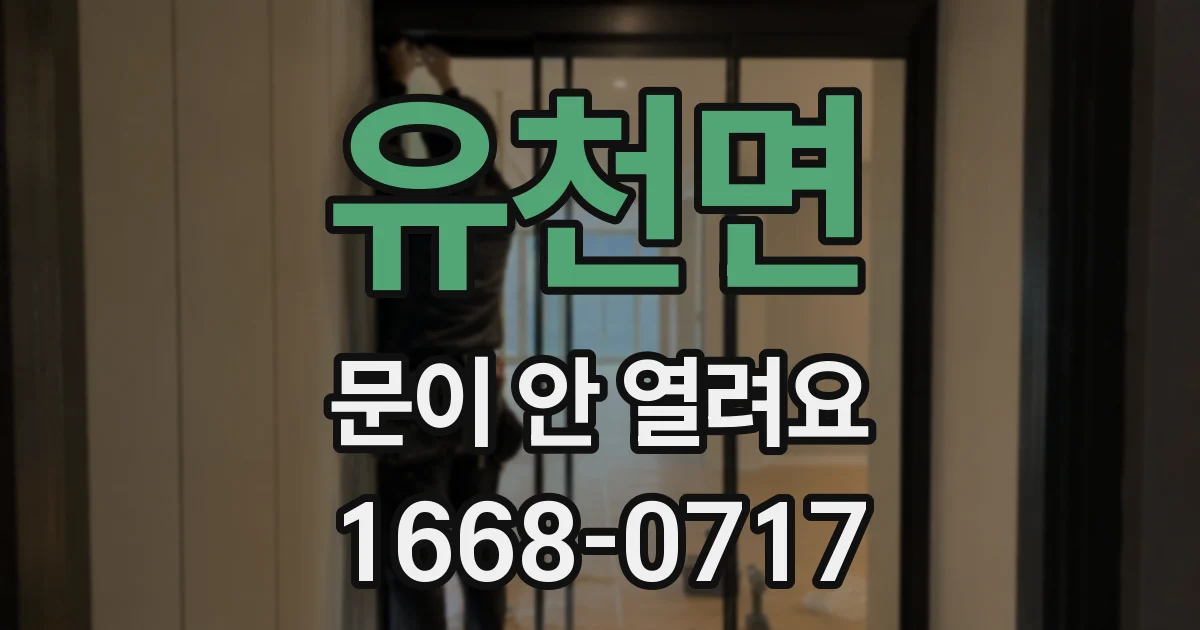 유천면 문이 안 열려요
