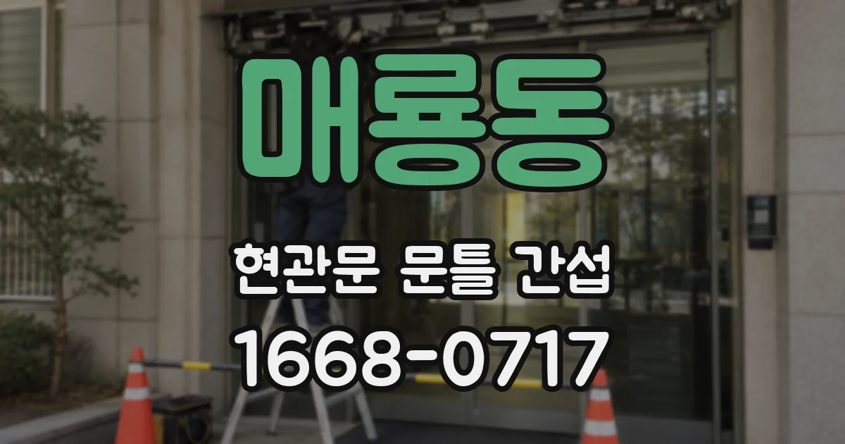 매룡동 현관문 문틀 간섭