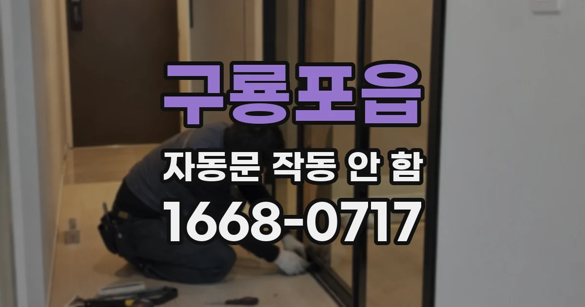 구룡포읍 자동문 작동 안 함
