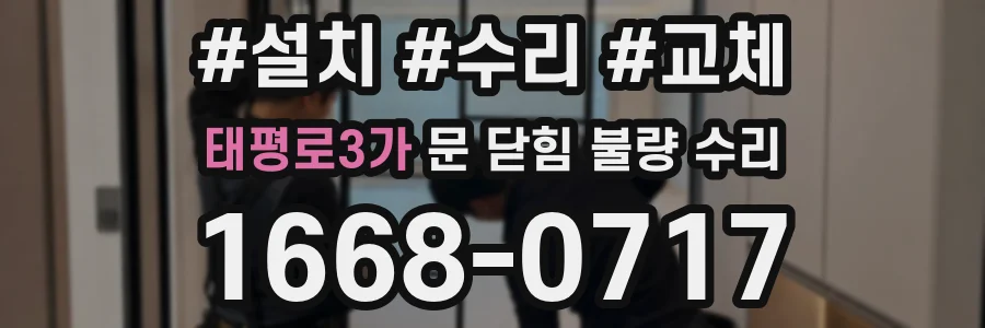태평로3가 문 닫힘 불량 수리