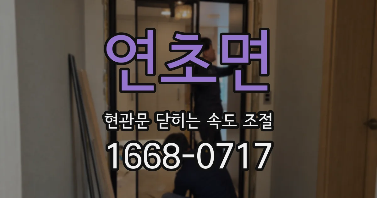 연초면 현관문 닫히는 속도 조절