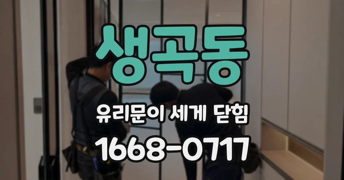 생곡동 유리문이 세게 닫힘