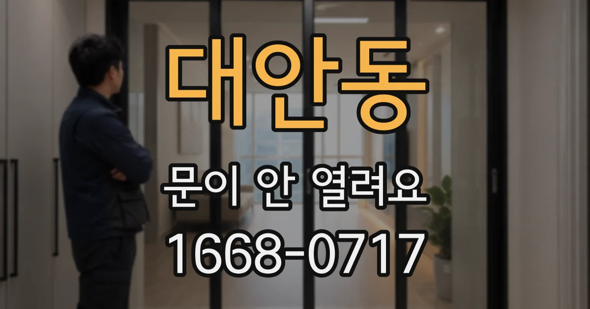 대안동 문이 안 열려요