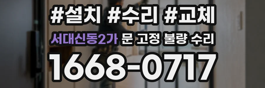 서대신동2가 문 고정 불량 수리