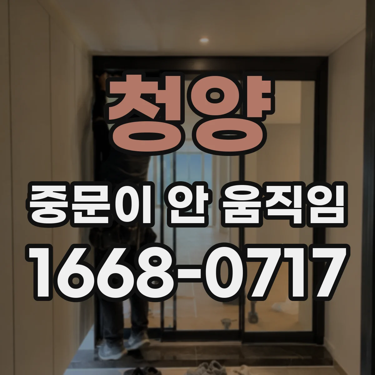 청양 중문이 안 움직임