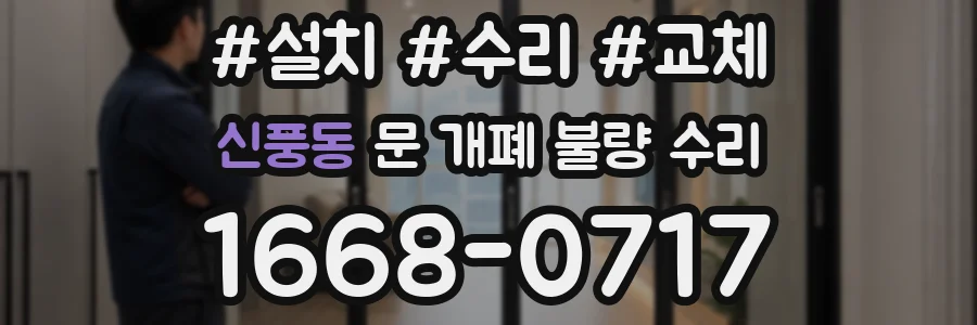 신풍동 문 개폐 불량 수리