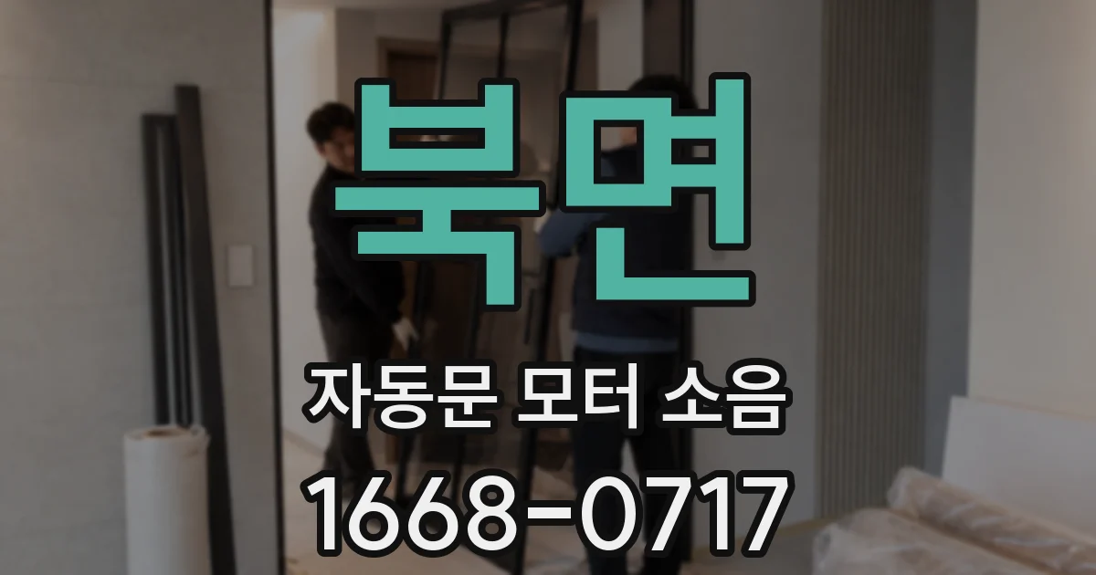 북면 자동문 모터 소음