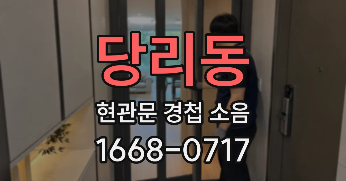 당리동 현관문 경첩 소음