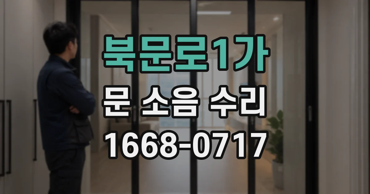 북문로1가 문 소음 수리