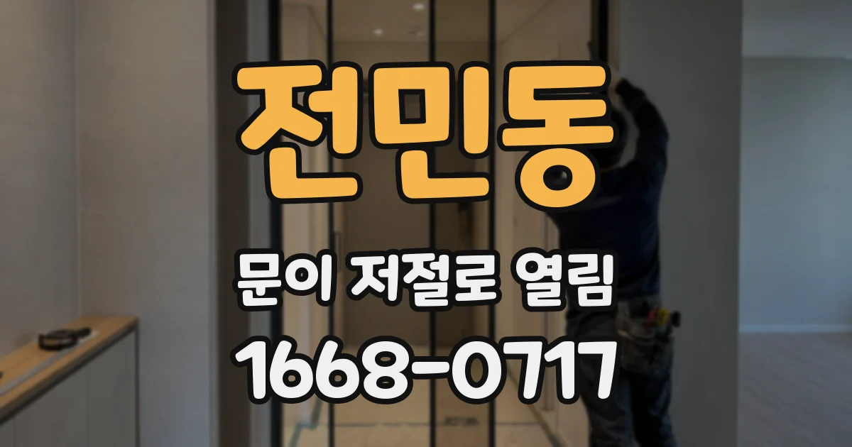 전민동 문이 저절로 열림