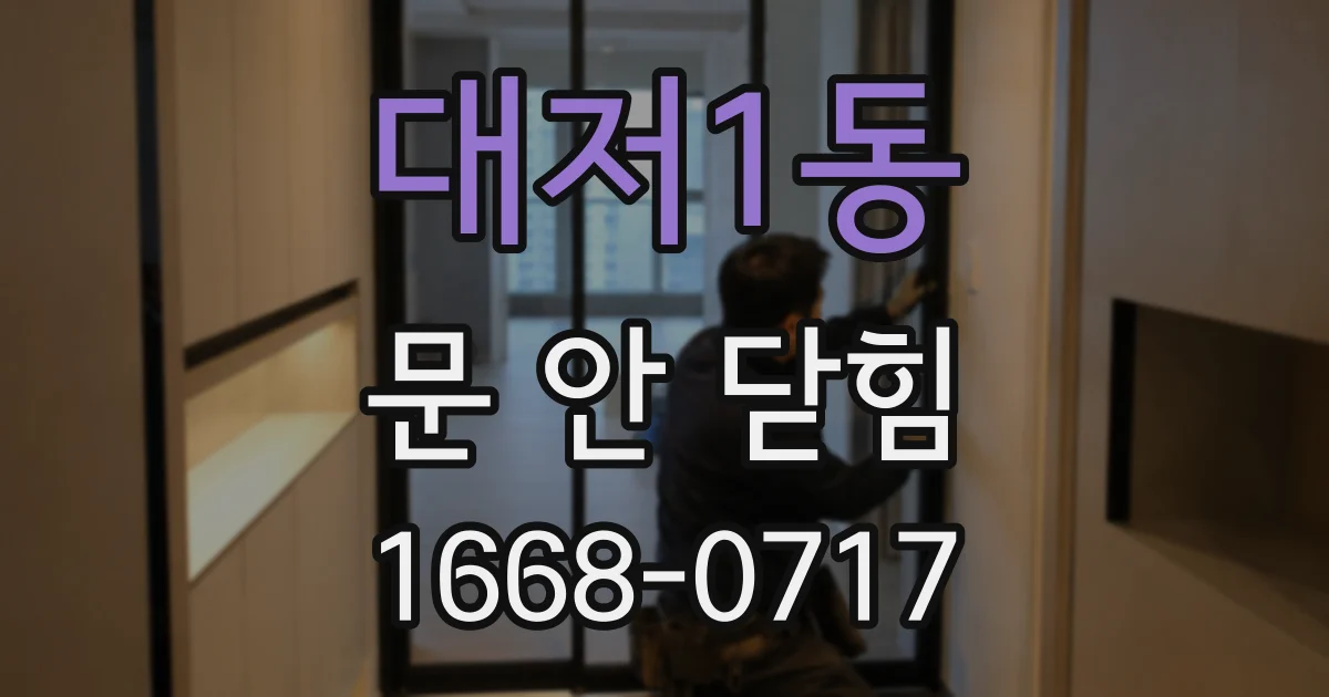 대저1동 문 안 닫힘