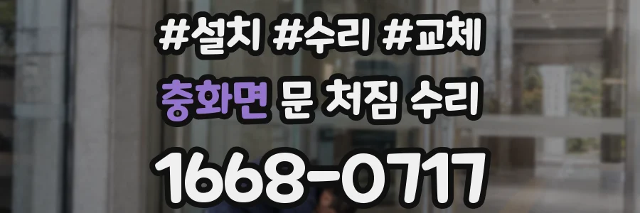 충화면 문 처짐 수리