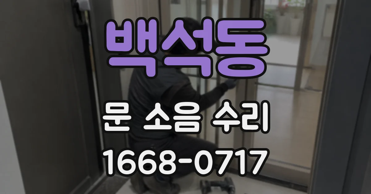 백석동 문 소음 수리