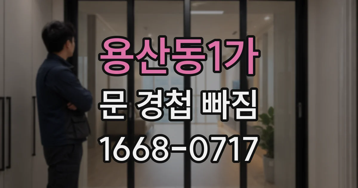 용산동1가 문 경첩 빠짐