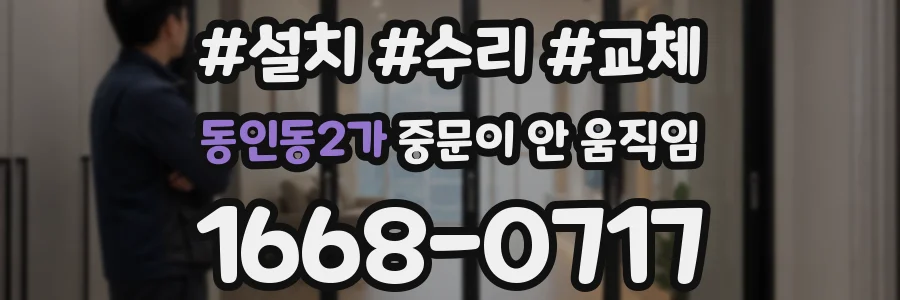 동인동2가 중문이 안 움직임