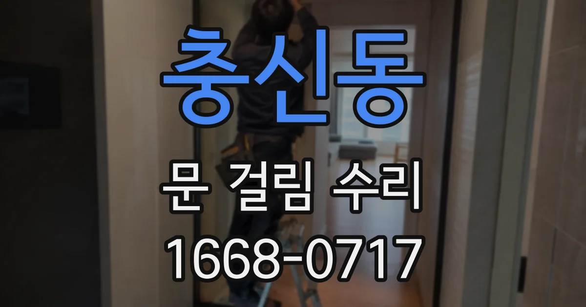충신동 문 걸림 수리