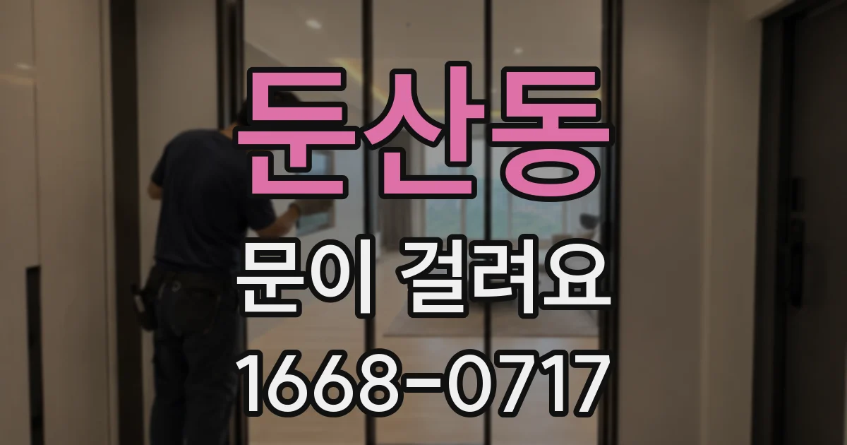 둔산동 문이 걸려요