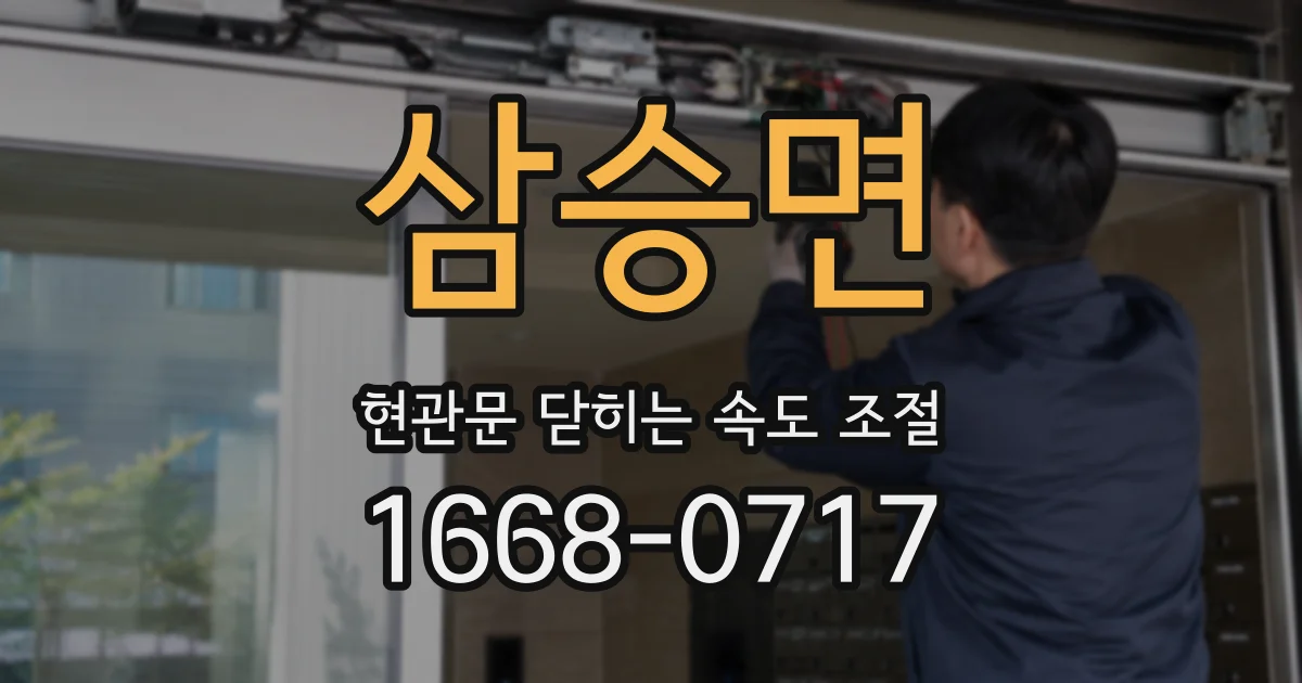 삼승면 현관문 닫히는 속도 조절